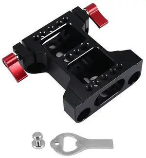 Multifunction Camera Base Plate With 15Mm Rod Rail Clamp For Dslr Camera Shoulder Rig Support Accessories