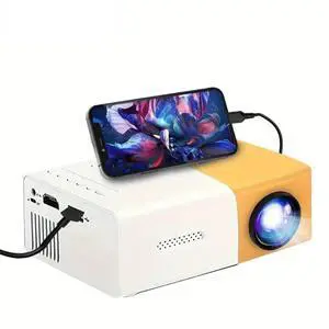 HD 1080P Mini LED Projector 400 Lumen Home Media Player 320X240 LED Micro-Projector With Remote Controller US Plug