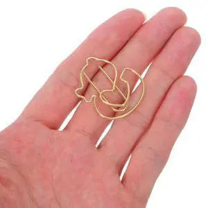 100Pcs Cartoon Duck Shaped Paper Clips Cute l Animal Bookmarks Office School Supplies Creative Stationery Lovely Paper Clip