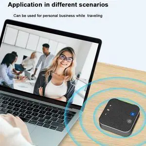 Omnidirectional Microphone For Skype Zoom PC Laptop Wireless Video Conference Speakerphone USB Bluetooth Mic