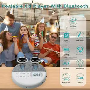 Mp3 CD Player Dual Stereo Multifunction Audio Player Fetal Education Repeating Machine English Learning Machine