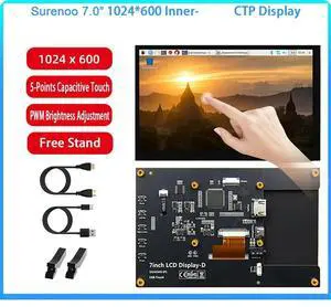 7Inch 1024X600 Inner -Compatible IPS LCD Module Monitor Display Screen With Capacitive Touch Panel For Raspberry Pi 7Inch 1024X600 Inner -Compatible IPS LCD Module Monitor Display Screen With Capacitive Touch Panel For Raspberry Pi