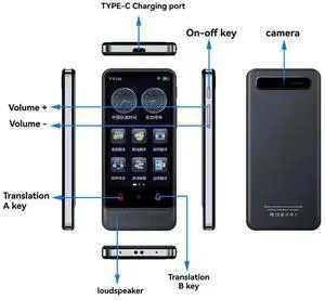 AI Translator Device Multi-Language Offline Simultaneous Interpretation Voice Translator For Travel