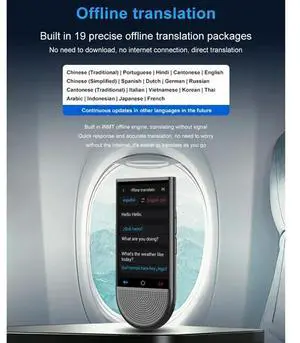 148-Language AI Translator Recorder With 4G Real-Time Offline Translation Voice Photo Chatgpt Function
