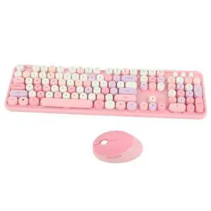 Wireless Keyboard Set, Retro Typewriter Design, Mechanical Key Feel, Plug and Play, 104 Key Layout, Durable Build for Gaming, Office, Home Use, Programming, Creative Writing, Daily Typing Wireless Keyboard Set, Retro Typewriter Design, Mechanical Key Feel, Plug and Play, 104 Key Layout, Durable Build for Gaming, Office, Home Use, Programming, Creative Writing, Daily Typing