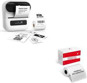 Phomemo M220 Label Maker White & 1 Roll Transparent Thermal Label 2.76" x 3.15"(70x80mm), Upgrade 3 Inch Barcode Portable Printer, for Office & Small Business, Compatible with Phones&PC Phomemo M220 Label Maker White & 1 Roll Transparent Thermal Label 2.76" x 3.15"(70x80mm), Upgrade 3 Inch Barcode Portable Printer, for Office & Small Business, Compatible with Phones&PC