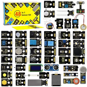 KEYESTUDIO 48 Sensors Modules Starter Kit for Arduino with LCD, 5v Relay, Sound, LED Modules, Servo Motor, Motion, Pressure Sensor, Gas Sensor, etc.Programming for Beginners Adults Learning KEYESTUDIO 48 Sensors Modules Starter Kit for Arduino with LCD, 5v Relay, Sound, LED Modules, Servo Motor, Motion, Pressure Sensor, Gas Sensor, etc.Programming for Beginners Adults Learning