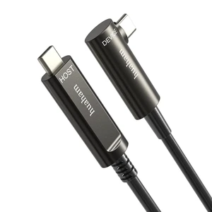 Fiber Optic USB C Cable Right Angled 50FT, 10Gbps USB 3.2 Gen2 Active Cable with German SiliconLine Chip, Ultra Slim & Long Distance for Logitech 4K Camera,VR/AR,Video Conference,Industrial Sys Fiber Optic USB C Cable Right Angled 50FT, 10Gbps USB 3.2 Gen2 Active Cable with German SiliconLine Chip, Ultra Slim & Long Distance for Logitech 4K Camera,VR/AR,Video Conference,Industrial Sys