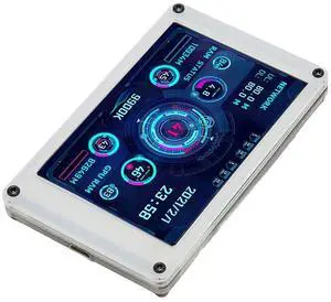 ASHATA 3.5inch USB Mini Screen, Computer Temp Monitor, Dimmable Theme Editor PC CPU Data Monitor, PC Temperature Display for PC ARGB Computer Case Secondary Screen ASHATA 3.5inch USB Mini Screen, Computer Temp Monitor, Dimmable Theme Editor PC CPU Data Monitor, PC Temperature Display for PC ARGB Computer Case Secondary Screen
