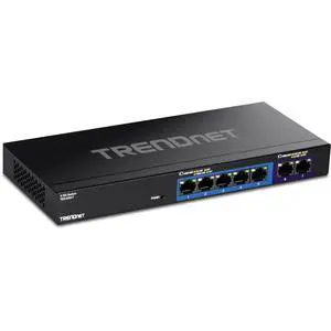 TRENDnet 7-Port Multi-Gig Gaming Switch, TEG-S327, 5 x 1G RJ-45 Base-T Ports, 2 x 2.5G RJ-45 Ports, 20Gbps Switching Capacity, Wall Mountable, Plug & Play, Lifetime Protection, Black TRENDnet 7-Port Multi-Gig Gaming Switch, TEG-S327, 5 x 1G RJ-45 Base-T Ports, 2 x 2.5G RJ-45 Ports, 20Gbps Switching Capacity, Wall Mountable, Plug & Play, Lifetime Protection, Black