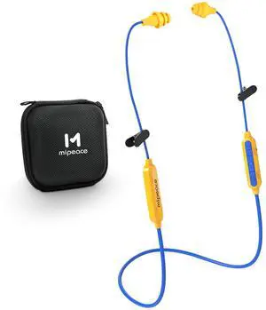 MIPEACE Bluetooth Work Earplugs Headphone,Wireless in-Ear Noise Isolating Earbuds,29dB Noise Reduction Headphone with Control,19+ Hours Battery for Lawn Mowing Safety Industrial Construction(Ye MIPEACE Bluetooth Work Earplugs Headphone,Wireless in-Ear Noise Isolating Earbuds,29dB Noise Reduction Headphone with Control,19+ Hours Battery for Lawn Mowing Safety Industrial Construction(Ye