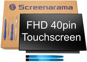 SCREENARAMA New Screen Replacement for NV156FHM-T06 (for Dell) 40pin Touch FHD 1920x1080 IPS LCD LED Display with Tools and Tape SCREENARAMA New Screen Replacement for NV156FHM-T06 (for Dell) 40pin Touch FHD 1920x1080 IPS LCD LED Display with Tools and Tape