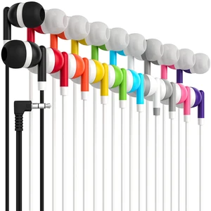 Maeline Bulk Earbuds with 3.5 mm Headphone Plug - 50 Pack Wholesale Bundle - Multi Color Maeline Bulk Earbuds with 3.5 mm Headphone Plug - 50 Pack Wholesale Bundle - Multi Color