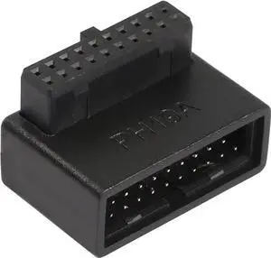 JAENFONG USB 3.0 19/20 Pin 90 Degree Adapter Male to Female L Turn Right Angle Socket for Desktop Motherboard Internal Connector Up Angled(PH19A) JAENFONG USB 3.0 19/20 Pin 90 Degree Adapter Male to Female L Turn Right Angle Socket for Desktop Motherboard Internal Connector Up Angled(PH19A)