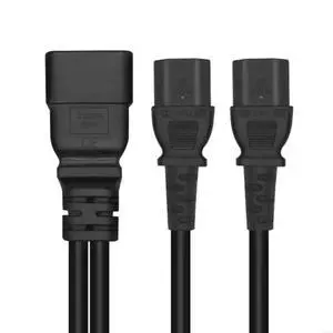 C20 to 2x C13 Power Cord IEC320 C20 Male to 2x C13 Female Power Converter Adapter Cable Cord for Mining 1FT/0.32M