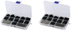 1240Pcs Dupont Connector 2.54Mm, Dupont Cable Jumper Wire Pin Header Housing Kit, Male Crimp Pins