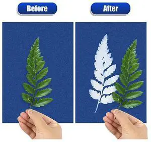 Cyanotype Paper, 60 Pcs A5 Sun Print Paper Kit, High Sensitivity Sun Print Nature Printing Paper Solar Drawing Pape