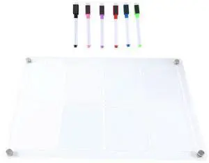 Fridge Calendar Acrylic Whiteboard Weekly Planner Transparent Magnetic Erase Magnetic Easy To Use A