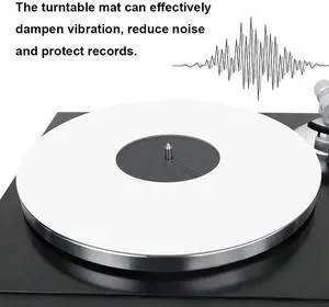 Record Mat Vinyl Turntable Platter Mat for Vinyl Record Players White_L50A