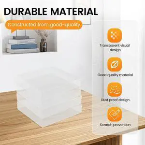 Clear CD Display Box Protective Case 143x126x25mm_L50A