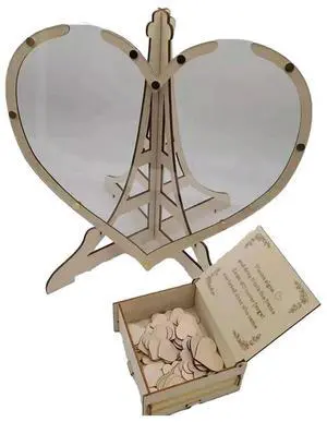 Wedding Guest Book Alternative Wedding Decor 3D Engraved Guestbook Guest Drop Box Welcome Card Wedding Decorations Durable , A
