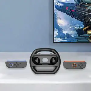 2Pcs Racing Steering Wheels for Switch 2 Handle Grips Controller Game Grip Handle for Nintendo for Switch 2 Controller Gamepad