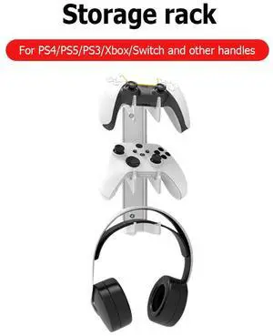 Transparent Game Controller Bracket Mount Universal Wall Mounted Gamepad Headset Stand Space Saving Rack for PS4/Xbox