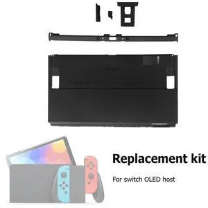 Replacement Bottom Housing Shell Case Repair Parts Back Cover Faceplate Ergonomic Design Rear Cover for Switch OLED Game Console