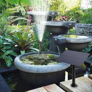 1.5W Solar Fountain Pump Kit Brushless Motor Solar Bird Bath Fountain Solar Power Panel Water Fountain Pump for Garden Pond Pool