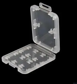 5 Pack of Clear Plastic SDHC SDXC Memory Card for Case Holder for Memory Card