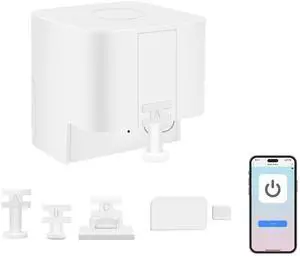 osprey.life Smart Finger Bot (Gateway included), Support Multiple Types of Button/Switch, Wireless Bluetooth Control, No Wiring Needed, Timer and App Integration, Google/Alexa Compatible, White