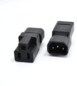 dracaena.io 10 Pack IEC320 C14 Male to Nema 5-15R PDU USA UPS Extension Power Plug Adapter,IEC C14 Male Plug to Nema 5-15R US 3 Pin Female Power Adapter Connector