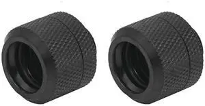 dracaena.io 2 pack G1/4" thread to 12mm outer diameter, Hard Tubing Compression Fitting with high body design for Computer water cooling system, Black