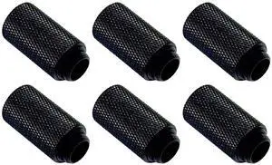 Dracaena.io 6 Pack G1/4" 30mm Height Male to Female Extender Fittings, Brass Compression Fittings with O Rings for PC Liquid Cooling Loop, Water Cooling Tube Connectors, Black