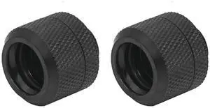 dracaena.io 2 pack G1/4" thread to 14mm outer diameter, Hard Tubing Compression Fitting with high body design for Computer water cooling system, Black
