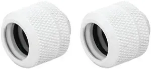 Dracaena.io 2 pack G1/4" thread to 12mm outer diameter, Hard Tubing Compression Fitting with high body design for Computer water cooling system, White