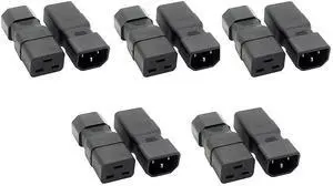 dracaena.io 10 Pack PDU UPS Power IEC Male C14 to Female C19 Adapter IEC Connector