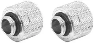 dracaena.io 2 Pack G1/4" Thread to 14mm Outer Diameter, Hard Tubing Compression Fitting with high Body Design for Computer Water Cooling System, Silver