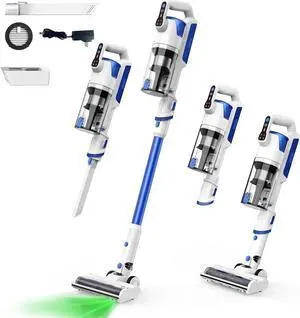 Cordless Vacuum Cleaner with Self-Standing, 45 Min Runtime Stick Vacuum, 88,000RPM Brushless Motor & LED Display, Anti-Tangle, Lightweight Vacuum Cleaners for Home, Pet Hair, Hardwood Floors