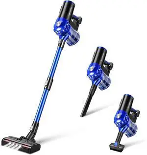 iwoly Cordless Vacuum Cleaner with 28KPa Powerful Suction, Brushless Motor, HEPA Filter, 3 Modes, Detachable Battery, 2-in-1 Stick & Handheld Vacuum for Home Hard Floor Pet Hair