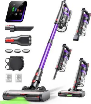 Cordless Vacuum Cleaner, 600W 50KPA 65Mins Vacuum Cleaners for Home, Anti-tangle Stick Vacuum with Rechargeable Battery, Build-in Aromatherapy, Handheld Vacuum Cleaner for Pet Hair/Carpets/Hard Floors