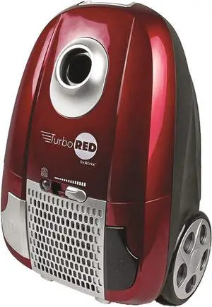 Atrix Turbo Red AHC-1 HEPA Canister Vacuum Cleaner  Powerful 1,400W Variable Speed Motor, Lightweight 6-Quart Bag Design, 3-Stage Filtration, Telescopic Wand, Full Bag Indicator & Accessory Kit