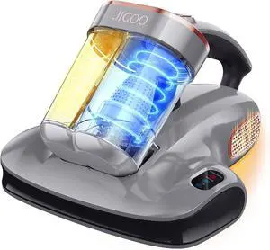 Mattress Vacuum Cleaner with UV-C Light, Bed Vacuum Cleaner with Dust Sensor, Ultrasonic and High Heating, Deep Cleaning Bed Vacuum for Sofa Bed Fabric Surface (S100 Cordless)