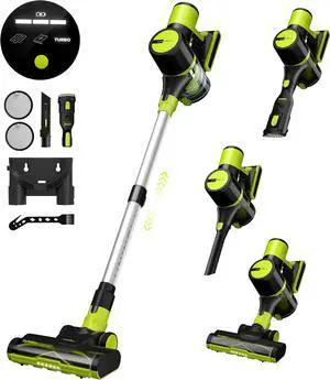 UNINELL HOME Cordless Vacuum Cleaner, 45Kpa 55 Mins Vacuum Cleaners for Home, Lightweight, Anti-Tangle, Self-Standing, Rechargeable Vacuum Stick Cordless for Pet Hair, Floors, Carpet