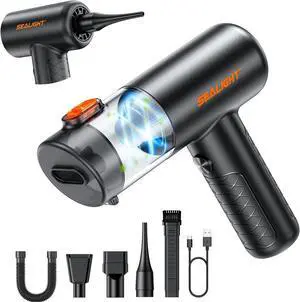 SEALIGHT Car Vacuum Portable Cordless, 22000PA Mini Vacuum Cleaner and Air Duster, 4 in 1 Hand Held Vacuum with Car Accessories, Cordless Vacuum Cleaner for Car, Pet, Home, Office