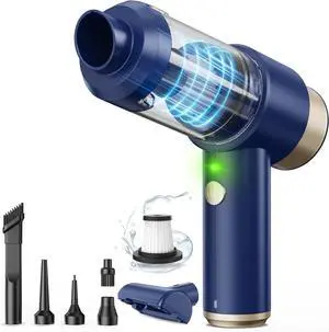 Cordless Handheld Vacuum with 12000Pa High Power Suction, 3-in-1 Air Duster & Air Blower & Pump Hand Held Vacuum, Mini Car Vacuum Cleaner for Household Chores, Flooring, Carpet, Car