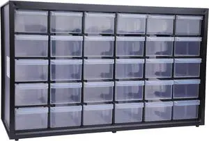 Stanley 1-93-980 Storage Box with compartments, Black/Transparent