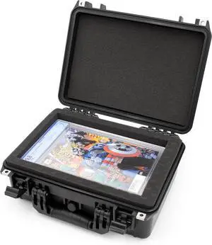 CASEMATIX 16 Waterproof Comic Book Storage Box  Comic Book Case Protects Up To 8 CGC Graded Comic Books or 30 Sleeved Top loaders in Airtight Customizable Book Bin
