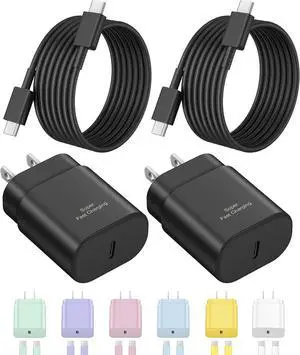 Type C Charger Fast Charging for iPhone 17 16 15 USB C  Chargers Block 25W Super Fast Chargers for  Galaxy S25/S24 S23 S22 S21/iPhone Air/17/17 Pro Max/iPhone 16/16 Pro Max/15 Pro Max