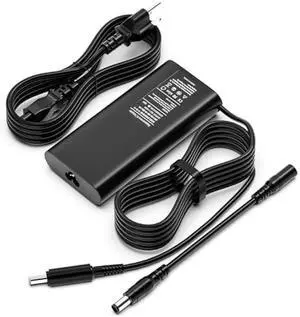90W Charger Compatible with Dell Inspiron 11 13 14 15 17 3000 5000 7000 Series; inspiron 15 3000 15-3552, 3555, 3558, 3565, 3567, 3582, 3583, 3590, 3593, 3595 Laptop Round Connectors Power Supply